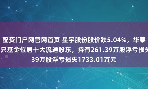 配资门户网官网首页 星宇股份股价跌5.04%，华泰柏瑞基金旗下1只基金位居十大流通股东，持有261.39万股浮亏损失1733.01万元